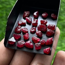 38 Cts Natural Red Spinel Rough Gemstones Burma | 6-8 mm Untreated Raw Crystals picture