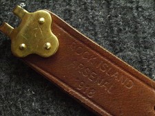 M1907 USGI style SLING LTHR. drum dyed super premium ROCK ISLAND 1918 picture