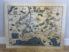 Rare 1945 WWII 42nd Infantry Rainbow Division Pictorial Route Map by MacKechnie picture