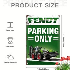 Fendt Vintage Tractor Parking Only Tin Metal Signs Home Décor 8x12 picture
