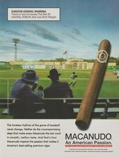 2006 Macanudo Cigars - Hat Guys Watch Old Timey Baseball Game - Print Ad Photo picture