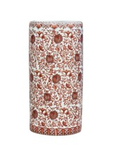 Beautiful Orange/Coral and White Porcelain Umbrella Stand 18