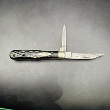 Vintage Case Tested XX Swell Center Jack Pocket Knife Rough Black 1920-1940 Snap picture