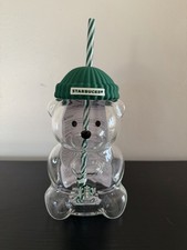 AUTHENTIC 2025 Glass Starbucks Bearista Bear Cold Cup Holiday Limited Edition picture