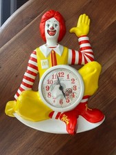 Vintage 1981 3D Ronald McDonald 3D Wall Clock. USA by Burwood Production Co picture