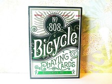 ONE NEW SEALED BICYCLE #808 AUTOCYCLE NO. 1 NEON GREEN FOIL PLAYING CARDS USPCC picture