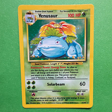 Pokémon Wizards 1999 Base Set Venusaur Holo Trading Card 15/102 picture