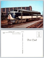 Wabash 1007 EMD E8 Diesel Locomotive Train Postcard Decatur IL 1960 picture