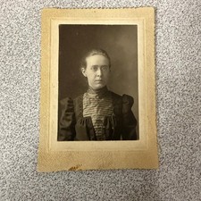 Victorian Mounted Photo Woman Portrait 1899 Krueger SLC UT Antique 2.5x3.5 picture