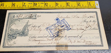 1908 Canceled check - American National Bank - Sailing ships - Beaumont Texas picture