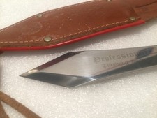 BOKER PROFESSIONAL THROWING KNIFE VINTAGE/TRADITIONAL w/ORIG. SHEATH. 60's-80's? picture