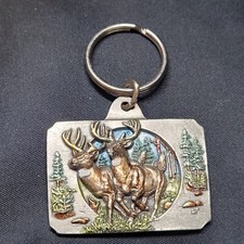 Vintage Bergamont 1991 3D Embossed Buck Keychain picture