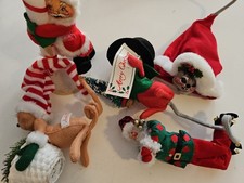 Vintage Annalee Christmas Dolls Lot of 5 picture