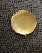 Vintage Gold Tone Make Up Compact  With Double Sided Mirrors picture