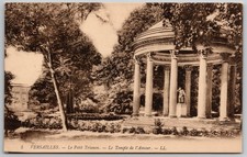 Versailles Petit Trianon Temple of Love Postcard France Sepia Manien picture
