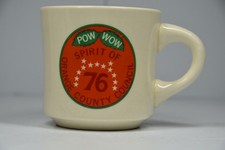 Vintage Boy Scouts of America Pow Wow Spirit of 76 Coffee Mug BSA Orange County picture
