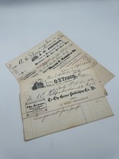 4 1890s N. Y. Syracuse Antique Billheads O. V. Tracy, J. W. Johnson Teas Coffee picture