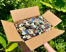 WHOLESALE 20 lb Assorted Tumbled Stones SMALL: CRAZY CHEAP Bulk Lot Mixed picture