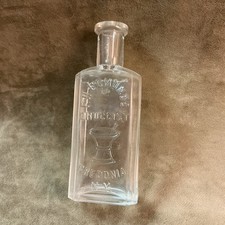 FH Edmunds Drug Test Fredonia New York WT & Co Clear Medicine Bottle 1900S picture