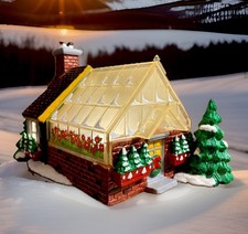 Dept 56 Village Greenhouse #5402-0 Original Snow Village W/ LED Light READ Mint picture