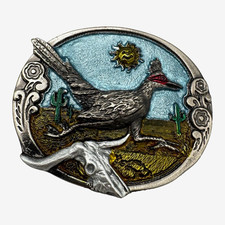 Vtg The Great American Buckle Co. Roadrunner Western Americana Belt Buckle 1981 picture