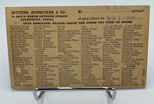 Vtg c.1932 Bitter Hunsicker & Co. Advertisement Postcard picture