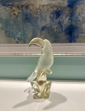 Vintage Murano, Italy Gold Aventurine W/Bubbles Venetian Glass Large Toucan picture