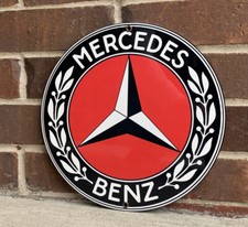 Large  14” Vintage Reproduction  Mercedes High Quality Advertising Garage Sign picture