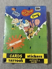 1993 Topps Nicktoons Sealed Booster From Box Rugrats Cards & Sticker Rookies picture
