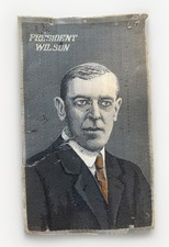 President Woodrow Wilson Silk Postcard Poor Condition Has Rips picture