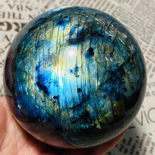 1080g Natural Labradorite Ball Rainbow Quartz Crystal Sphere Reiki Healing picture
