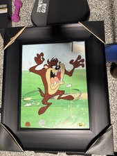 Warner Bros Looney Tunes Taz Golf Sericel Animation Art Framed 2000s picture