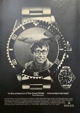 Rolex Oyster Submariner Print Ad 1976 - Jaws Peter Benchley Great White Shark picture