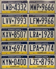 2011-2020 ‘s Lot of 10 Pennsylvania License Plates — VISIT PA.COM — NICE  picture