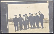 1909 Spokane WA Postcard Labor Union Workers Group RPPC Men in Hats picture