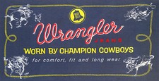 WRANGLER JEANS ADVERTISING SIGN picture
