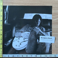 Neil Young With Guitar In Car 1970 Scene Book Photograph picture