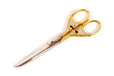WASA Religious Embroidery Scissors Crucifix Cross Duotone Solingen Germany picture