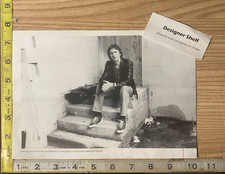 Allan Holdsworth Seated On Stairs Leather Jacket Book Photograph picture