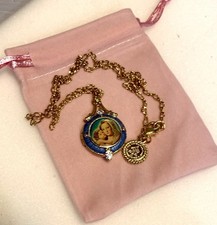“MARY AND CHILD” ENAMEL NECKLACE LOCKET“THE VATICAN LIBRARY COLLECTION” Lot# A60 picture