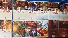 Civil War Lot #1-7 Complete + Files + Battle Damage + More (Marvel, 2006) NM picture