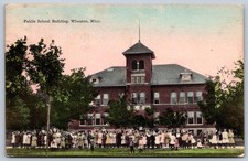 K48/ Wheaton Minnesota Postcard c1910 Public School Building 485 picture