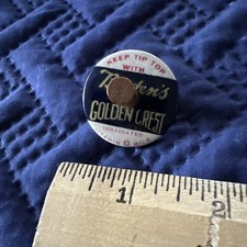 Vintage Borden’s Golden Crest Milk Advertising Spinning Top Toy 1 1/8” picture