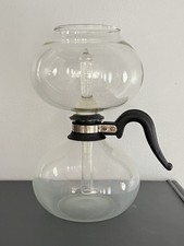 Vintage Silex Double Bubble Vacuum Coffee Maker Glass Pyrex Patent Black Handle picture