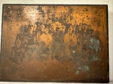 Antique Photogravure Copper Printing Plate Mens Sports Team W AWA picture