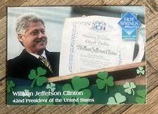 1995 President Bill Clinton Ireland Visit St Patricks Day Collector Trading Card picture