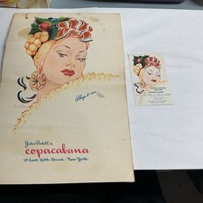 VINTAGE 1960s JULES PODELL COPACABANA RESTAURANT MENU 10 E.60th Street New York picture