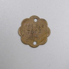Scarce Early Antique 1919 Chester Co, PA Dog Tax License #7604 picture