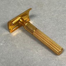 Vintage 1940's GILLETTE Gold-Tone Safety Razor 3