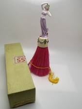 Antique Germany HALF Full DOLL Dancer WHISK BROOM Vanity Pink Brush 1920’s NIB picture